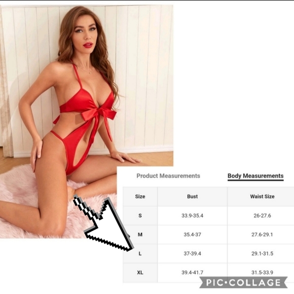 πLARGE RED BOW LINGERIE PIECE! β₯οΈππ - Picture 5 of 11